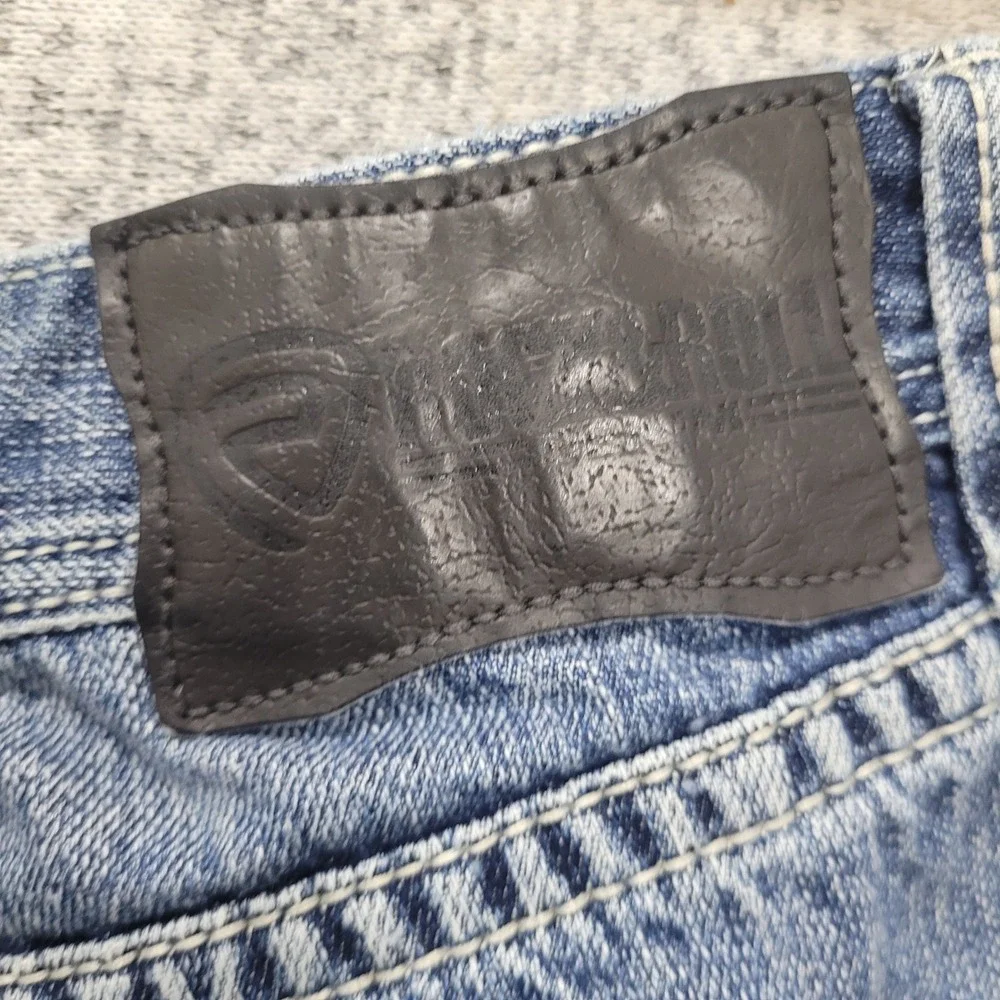 Rock & Roll Denim Pistol Stackable Regular Boot Cut Jeans Mens 38x32 Medium Wash